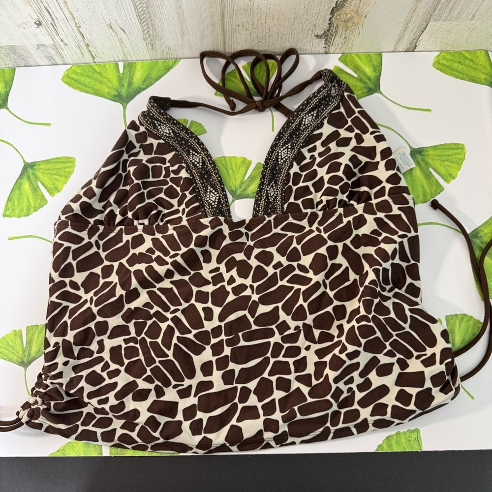 Swim Top Giraffe Print Women's